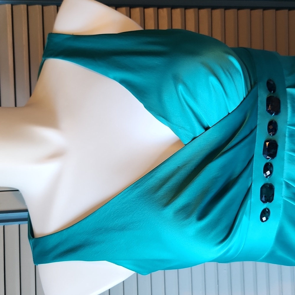 Evan Picone Turquoise Dress - Picture 3 of 13